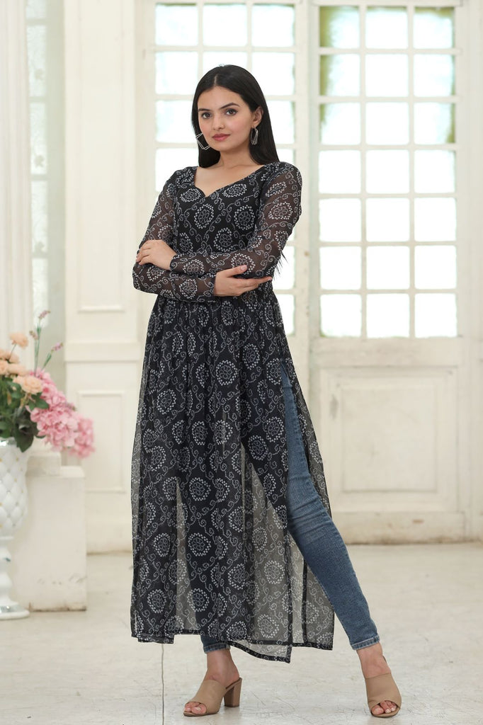 Full Sleeves Linen Ladies Party Wear Kurti, Size : M, XL, Occasion : Casual  at Best Price in Nagaon